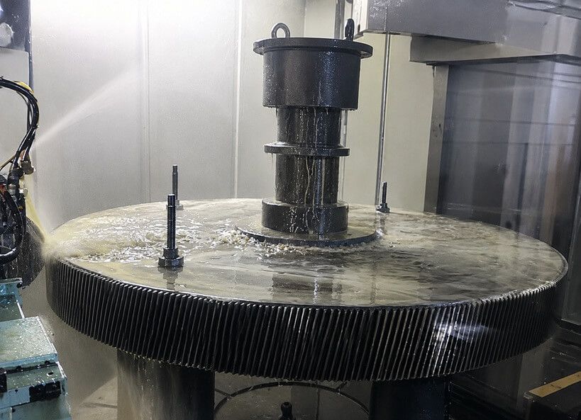 Repair and precision regrinding of the existing large air compressor gear